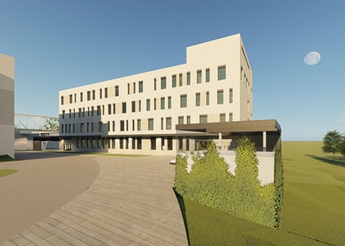 Na vnitřních příčkách nového moderního pavilonu interny ve Šternberku budou desky fermacell