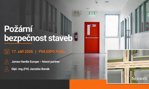 James Hardie Europe je hlavním partnerem konference Požární bezpečnost staveb