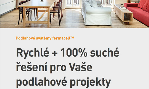 Nová brožura přiblíží všechny přednosti podlahových systémů fermacell° i investorům z řad široké veřejnosti